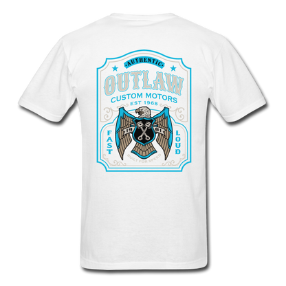 Outlaw Custom Motors Fast Loud Mens T-Shirt - white