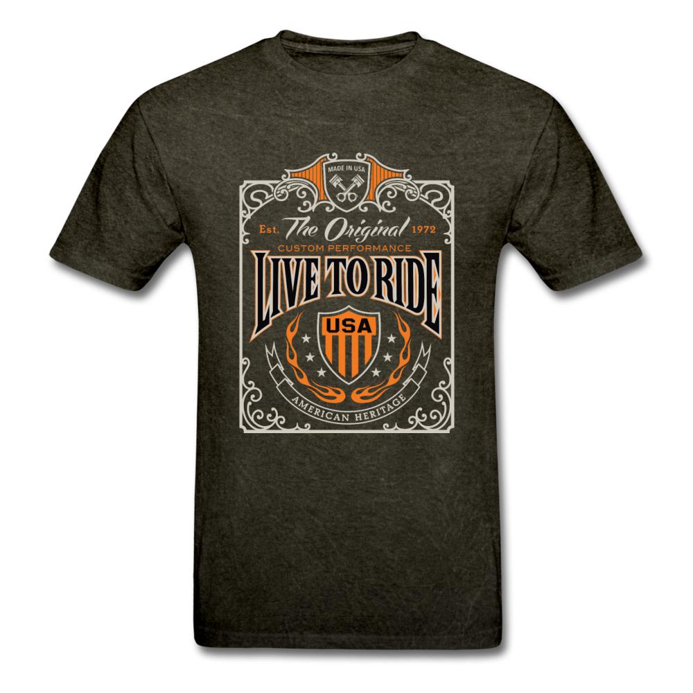 Live to Ride Men's T-Shirt - mineral black