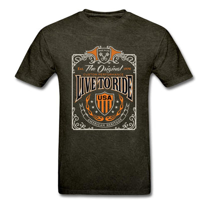 Live to Ride Men's T-Shirt - mineral black