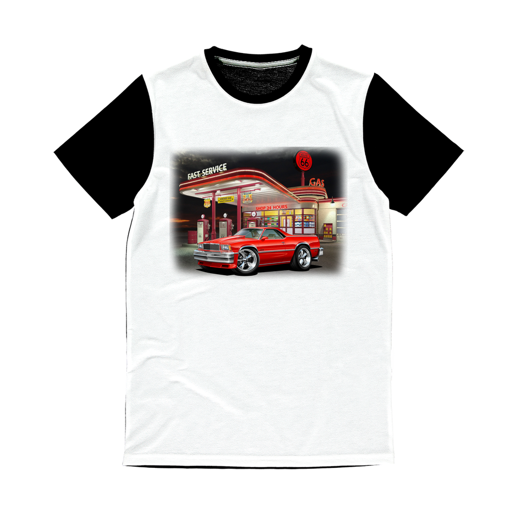 1978 El Camino Red Classic Sublimation Panel T-Shirt