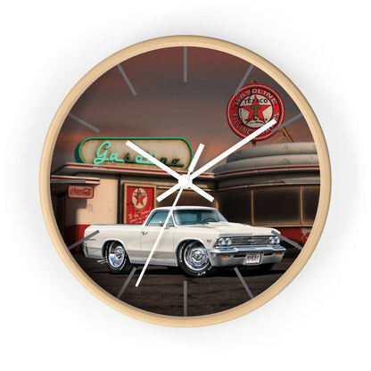 1966 El Camino Diner Car Art Wall clock