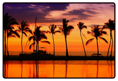Palm Tree Sunset Desk Mat