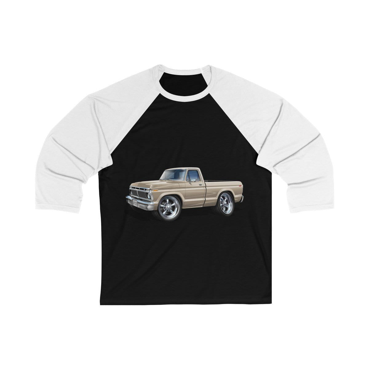 1974 F-100 Car Art Unisex 3/4 Sleeve Baseball Tee