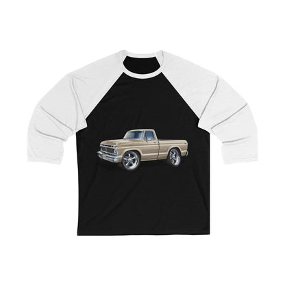 1974 F-100 Car Art Unisex 3/4 Sleeve Baseball Tee