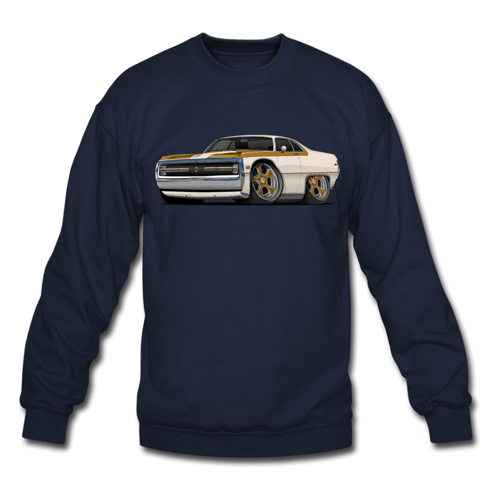 1970 Chrysler 300 Hurst Car Art Crewneck Sweatshirt - navy