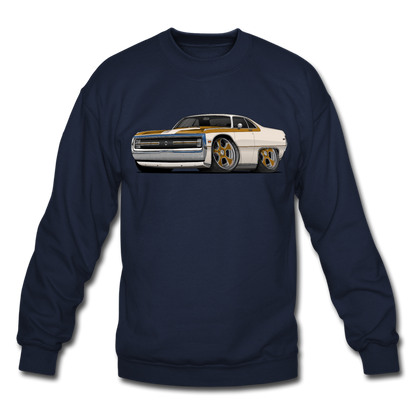 1970 Chrysler 300 Hurst Car Art Crewneck Sweatshirt - navy