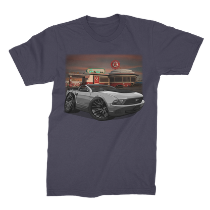 Convertible Mustang Gas Station 2 Premium Jersey Men's T-Shirt