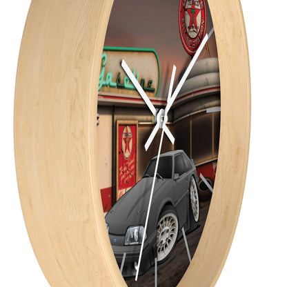 Fox Body Mustang Gas Station Wall clock