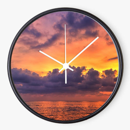 Cloudy Sunset 10 inch wall clock
