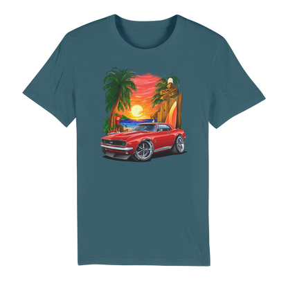 1967 Camaro SS Margaritaville Beach Car Art Organic Jersey Adult T-Shirt