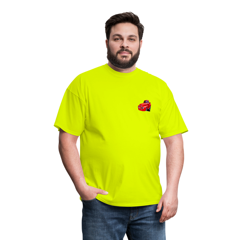 Old Red Truck Version B Men's T-Shirt - safety green