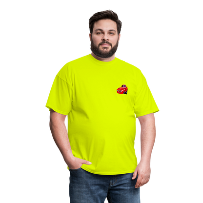 Old Red Truck Version B Men's T-Shirt - safety green