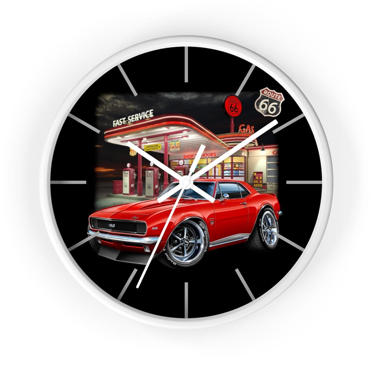 1967 Camaro SS Vintage Gas Wall clock