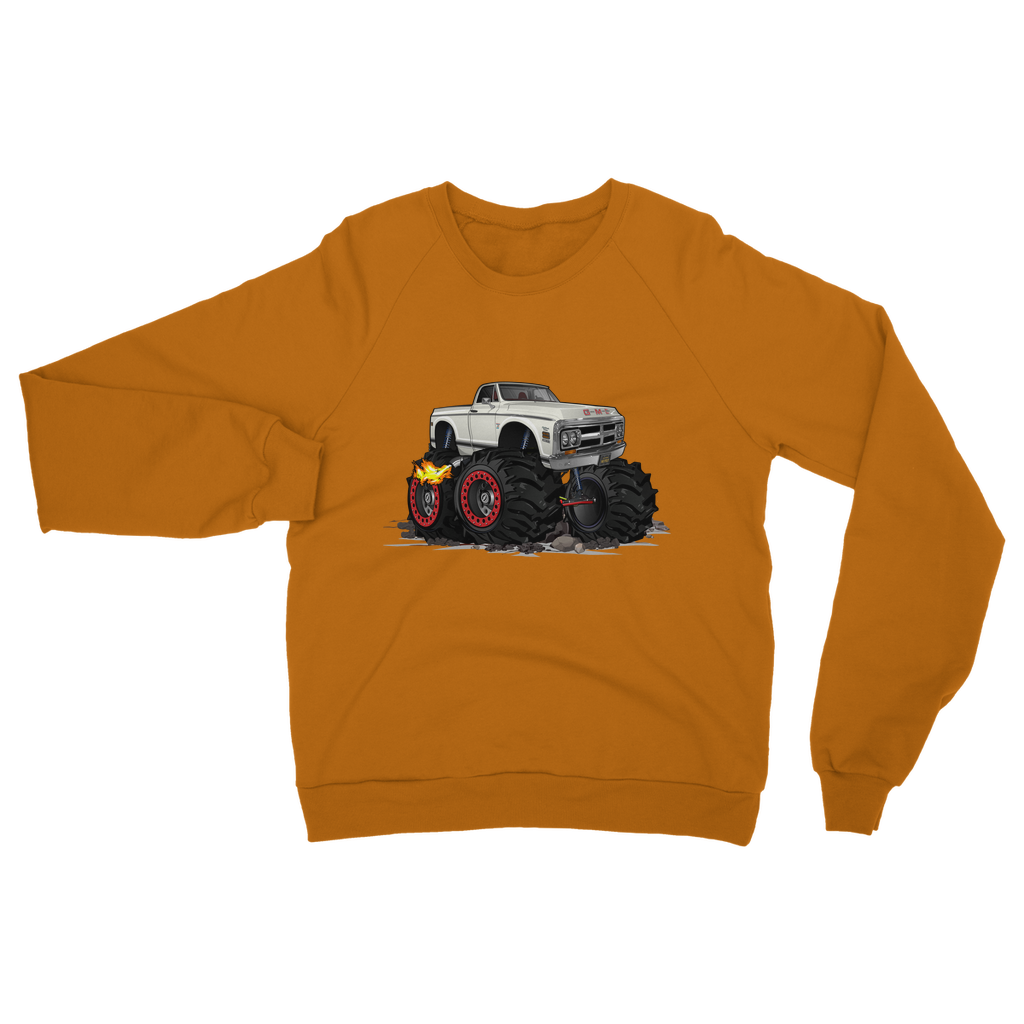 1972 GMC 4x4 Pickup Monster Truck with Rocks Car Art Classic Adult Sweatshirt