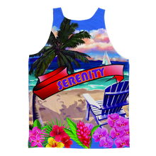 Serenity Beach Banner Design Classic Sublimation Adult Tank Top