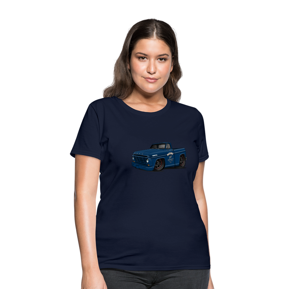 1967 Blue Ford F-100 Women's T-Shirt - navy
