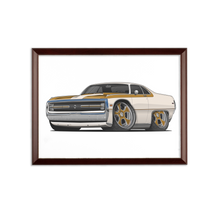 1970 Chrysler 300 Hurst Car Art Sublimation Wall Plaque