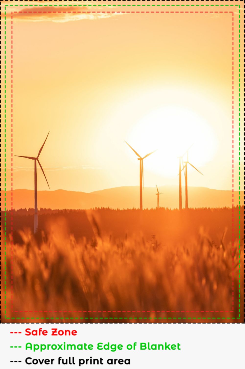 Windmill Sunset Blanket
