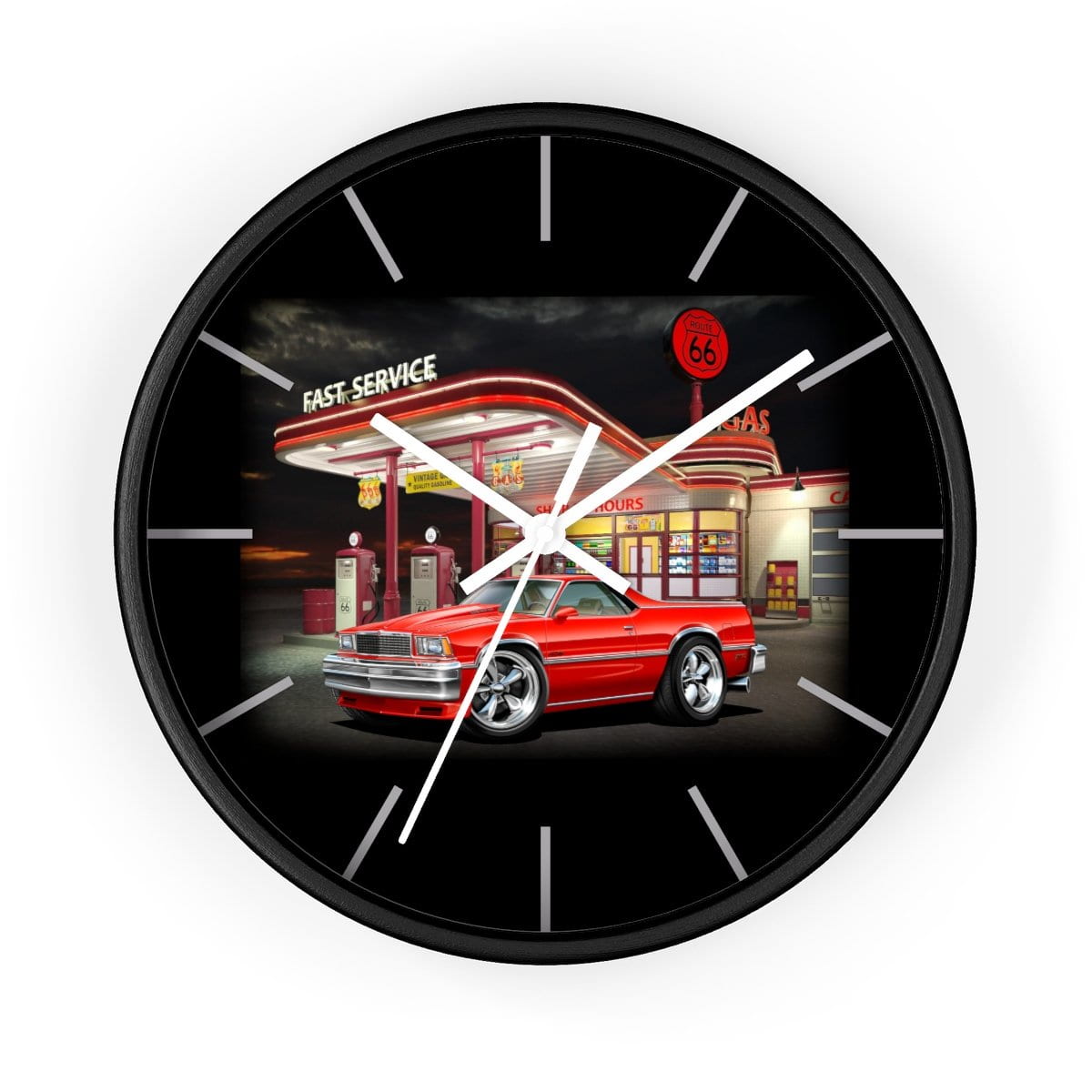 1978 El Camino Gas Station Wall clock