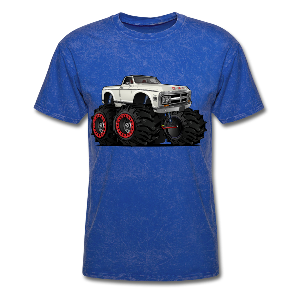 1972 GMC 4X4 Monster Pickup Truck Car Art Men's T-Shirt - mineral royal