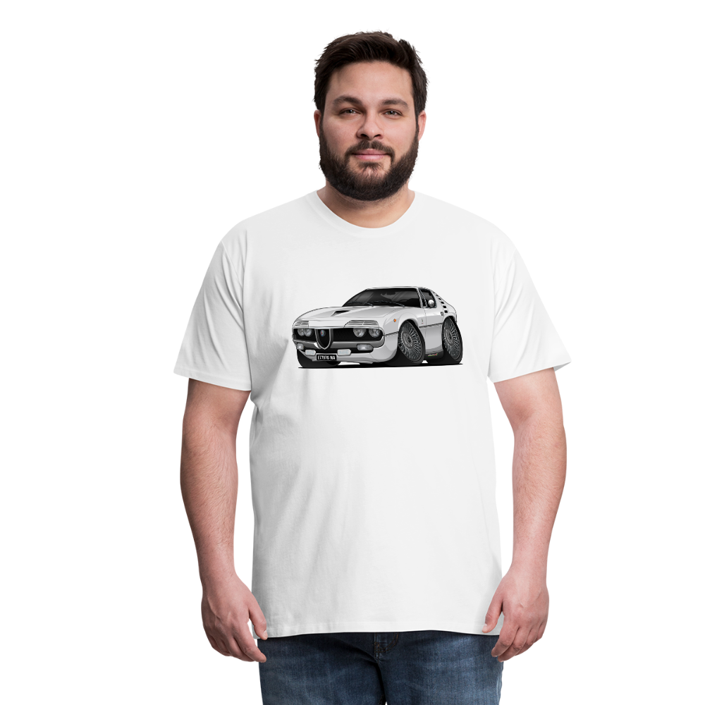 1971 Alfa Romeo Montreal Car Art Men's Premium T-Shirt - white