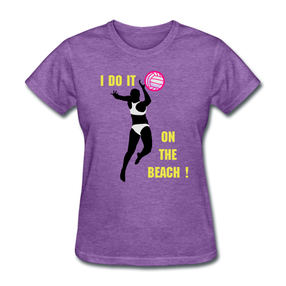 Beach Volleyball Women's T-Shirt - purple heather