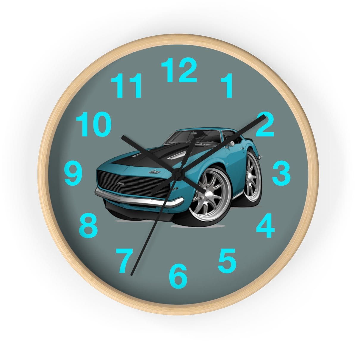 1st Generation Teal Camaro Wall clock