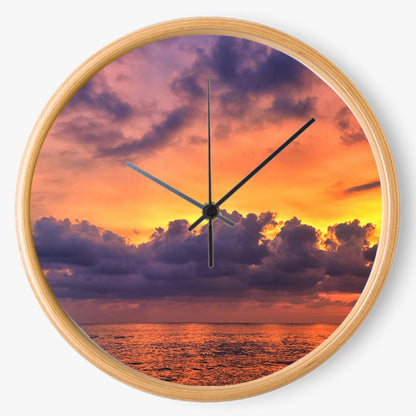 Cloudy Sunset 10 inch wall clock