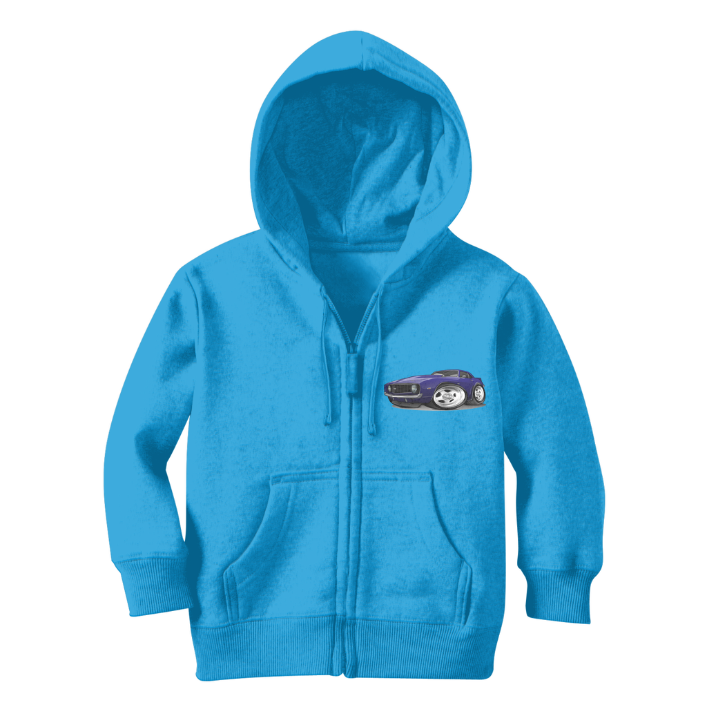1st Generation Purple Camaro Classic Kids Zip Hoodie