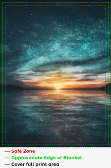 Starry Night Sunset Blanket