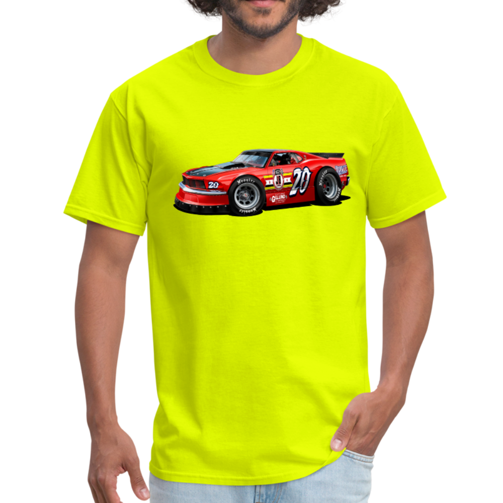 Mustang Race Car Men's T-Shirt - safety green