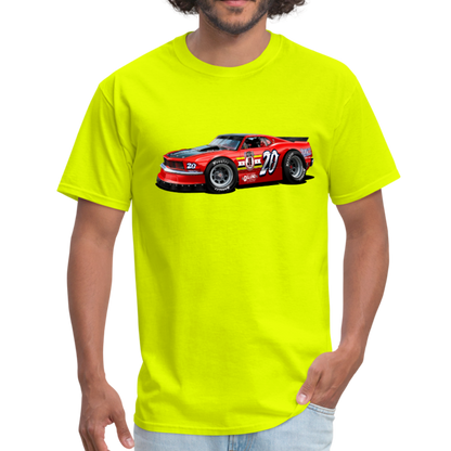 Mustang Race Car Men's T-Shirt - safety green
