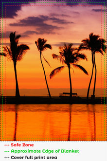 Palm Tree Sunset Blanket