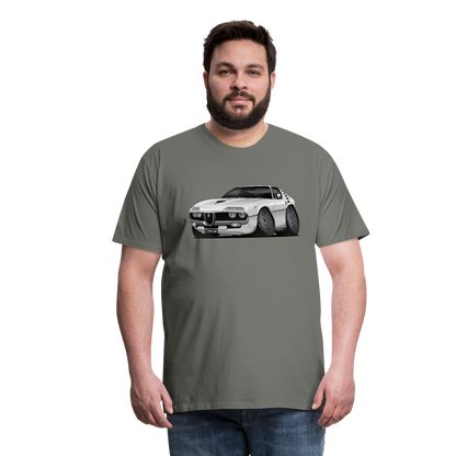 1971 Alfa Romeo Montreal Car Art Men's Premium T-Shirt - asphalt gray