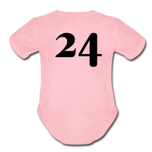 Blue Race Car Super Modified Car Art Organic Short Sleeve Baby Bodysuit - light pink