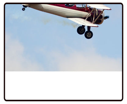Red and White Stearman Biplane Desk Mat