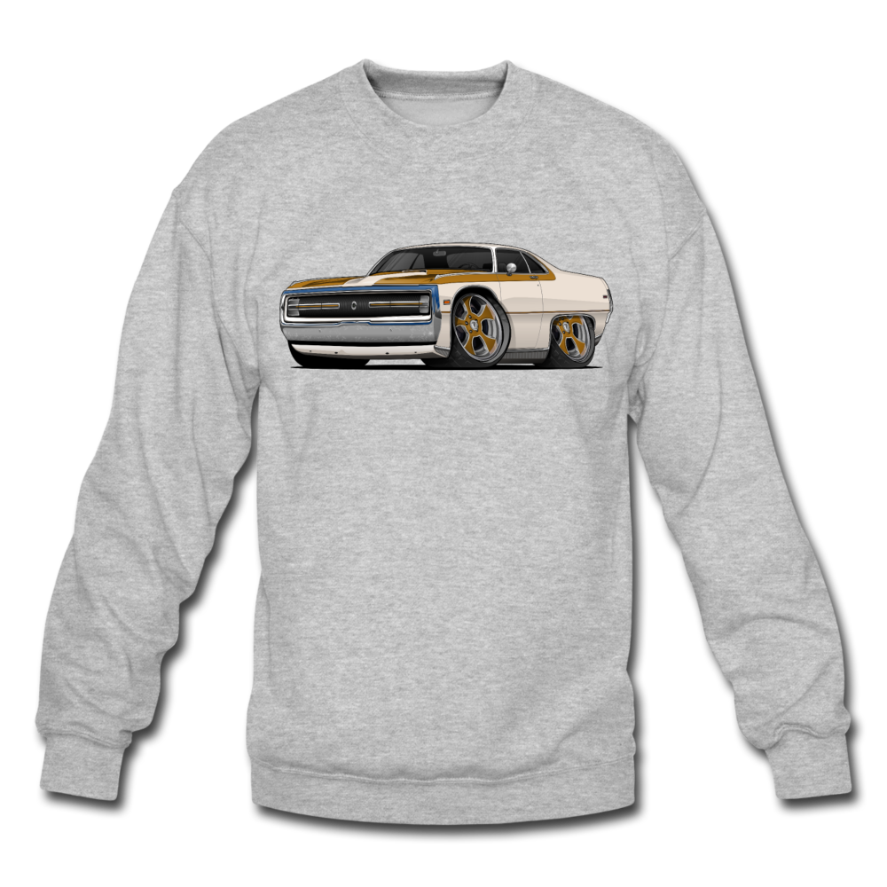 1970 Chrysler 300 Hurst Car Art Crewneck Sweatshirt - heather gray