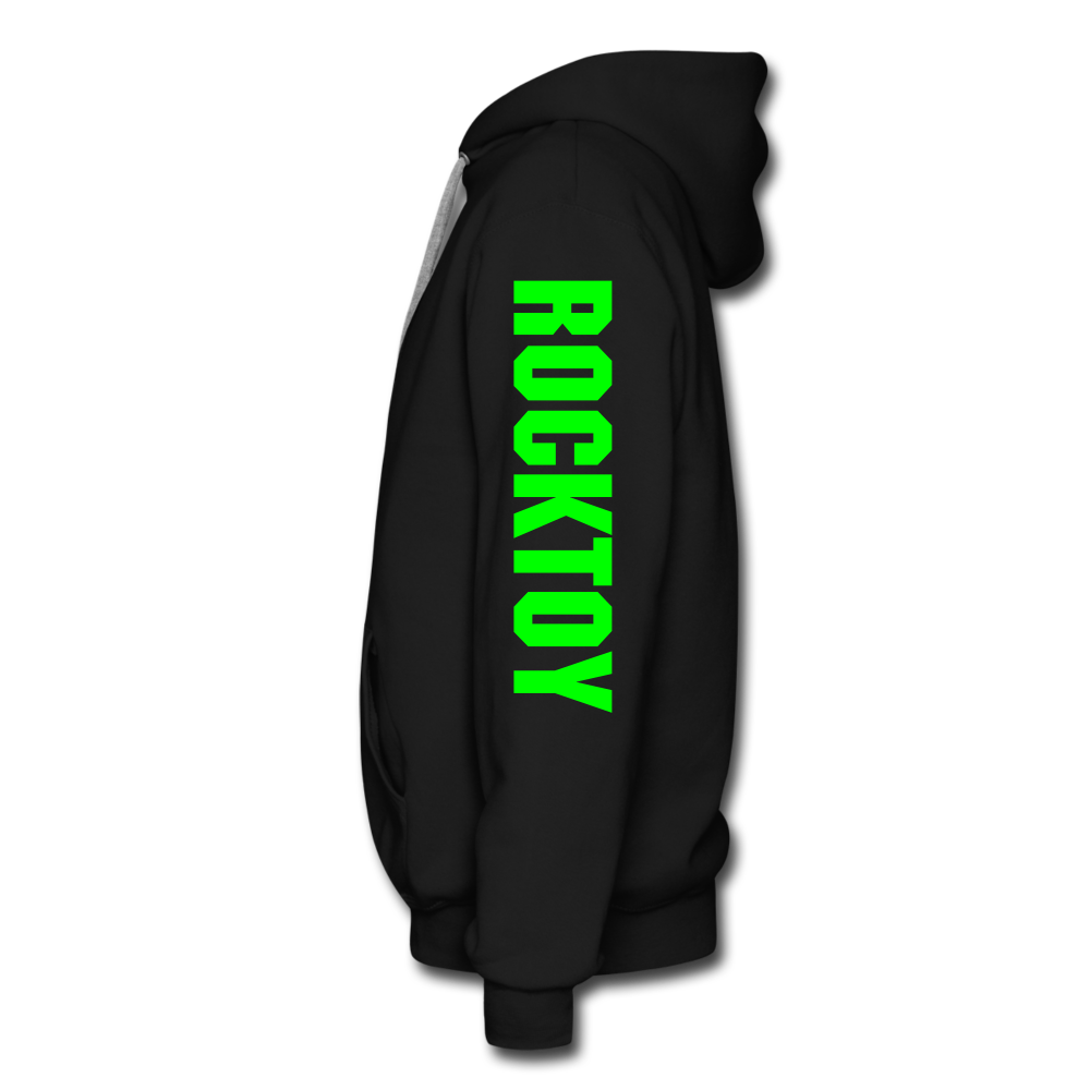 Green Jeep Rocktoy Rock Climber Car Art Men’s Premium Hoodie - black