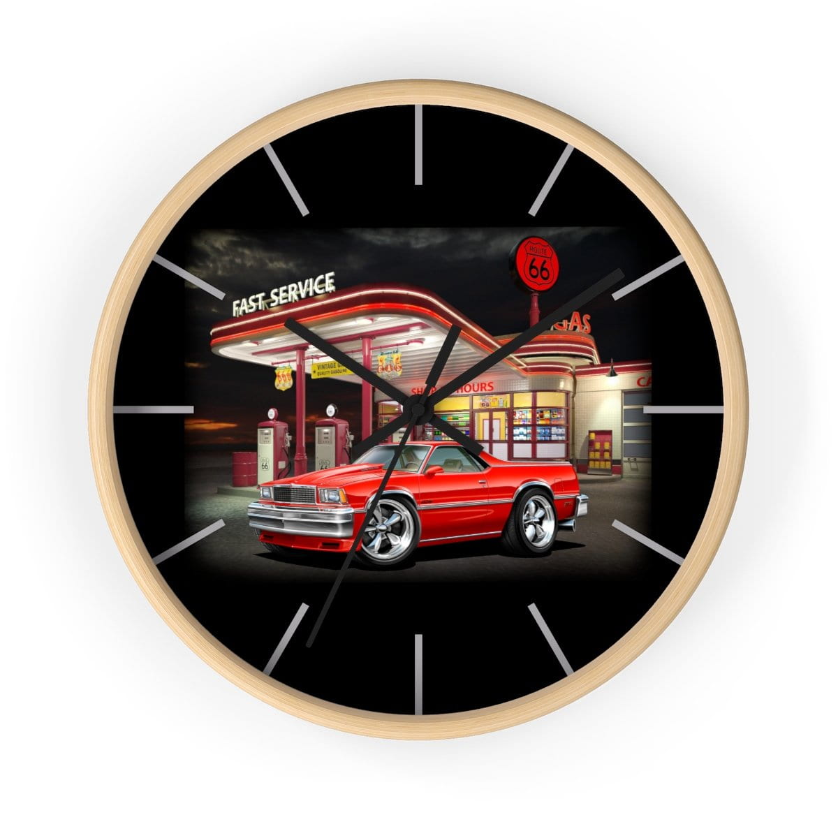 1978 El Camino Gas Station Wall clock