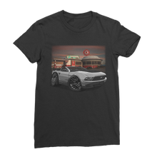 Convertible Mustang Gas Station 2 Premium Jersey Women's T-Shirt