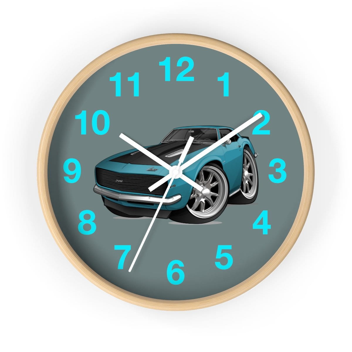 1st Generation Teal Camaro Wall clock
