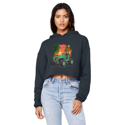 Jeep 4x4 Rocktoy Rock Climber Car Art Unisex Cropped Raw Edge Boyfriend Hoodie