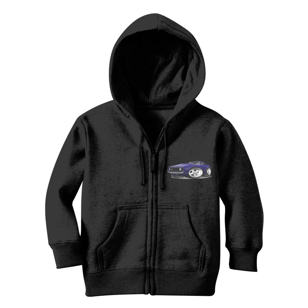 1st Generation Purple Camaro Classic Kids Zip Hoodie