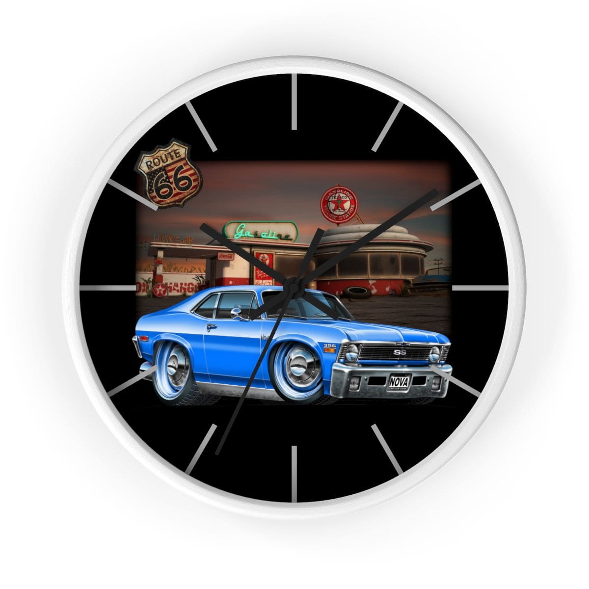 1971 Chevi Nova Texaco Wall clock