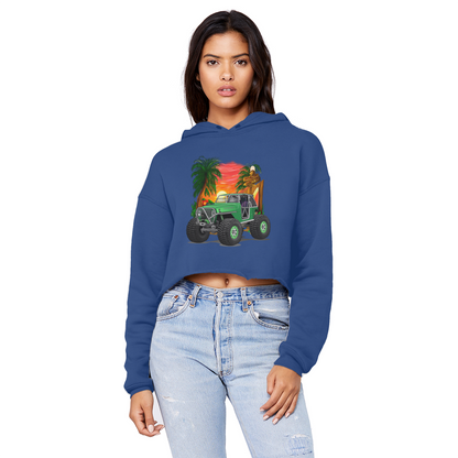 Jeep 4x4 Rocktoy Rock Climber Car Art Unisex Cropped Raw Edge Boyfriend Hoodie