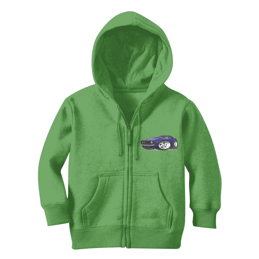 1st Generation Purple Camaro Classic Kids Zip Hoodie