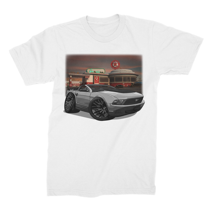 Convertible Mustang Gas Station 2 Premium Jersey Men's T-Shirt