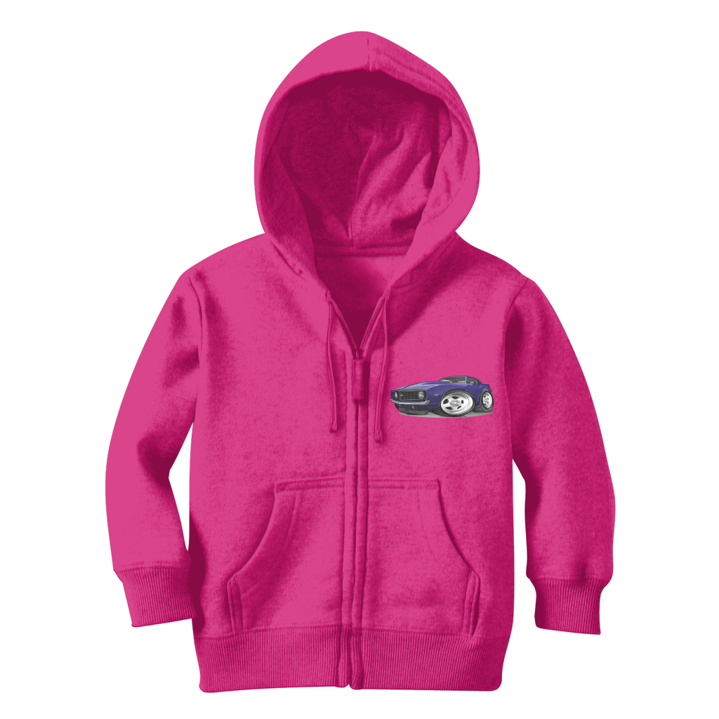 1st Generation Purple Camaro Classic Kids Zip Hoodie