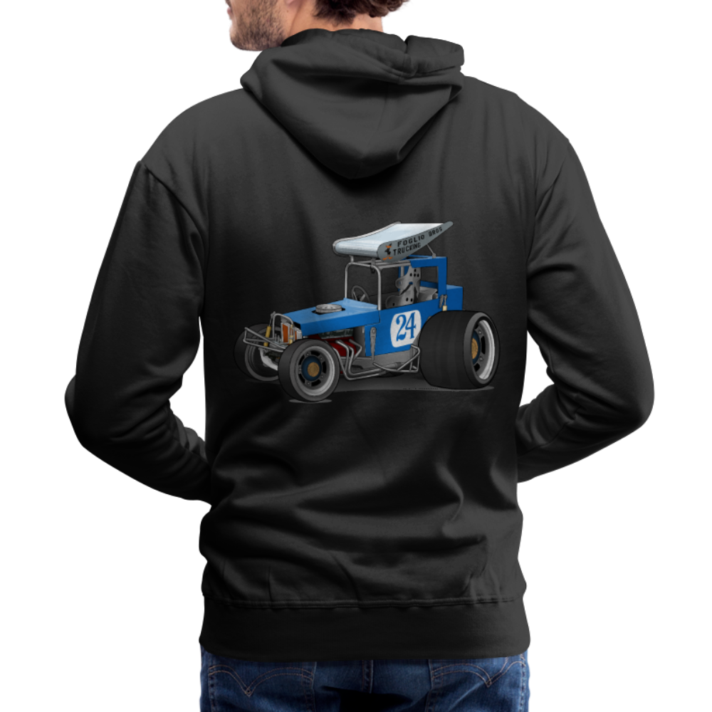 Blue Race Car Super Modified Car Art Men’s Premium Hoodie - black