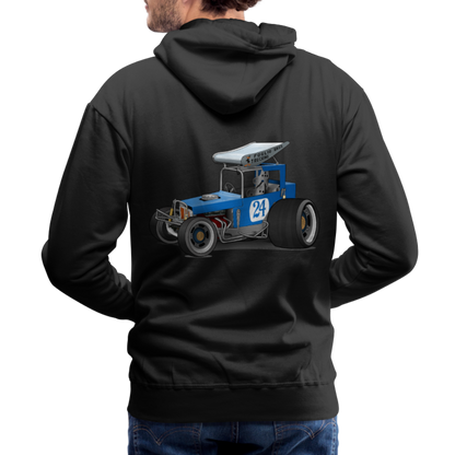 Blue Race Car Super Modified Car Art Men’s Premium Hoodie - black